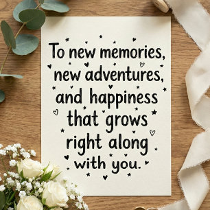 Romantic Wedding Quote Newlywed Bride Groom Card