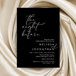 Romantic Wedding Rehearsal Dinner The Night Before Invitation