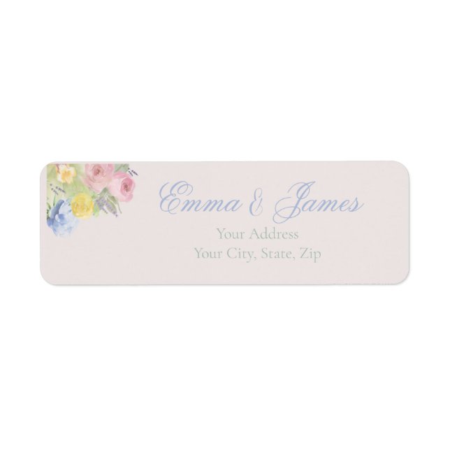 Romantic Wedding return address labels (Front)