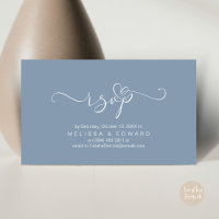 Romantic Wedding RSVP Dinner Invitation Card