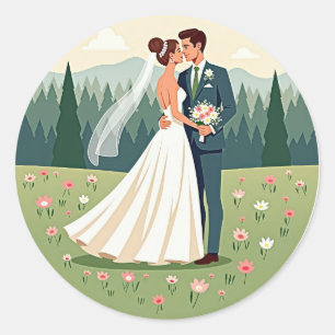 Romantic Wedding Sticker
