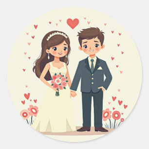 Romantic Wedding Sticker