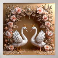 Romantic Wedding Swans Love Harmony Sky Art 🦢💖☁️