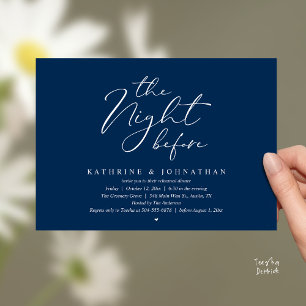 Romantic Wedding The Night Before Rehearsal Dinner Invitation