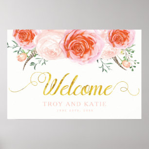 Romantic Wedding Welcome Sign