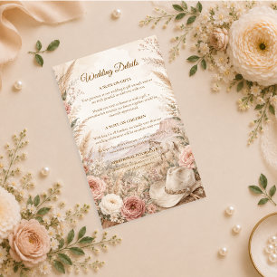 Romantic Western Floral Wedding Enclosure Card