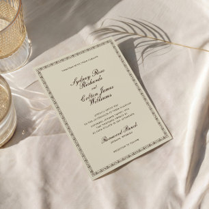 Romantic Western Ornate Frame Wedding Invitation