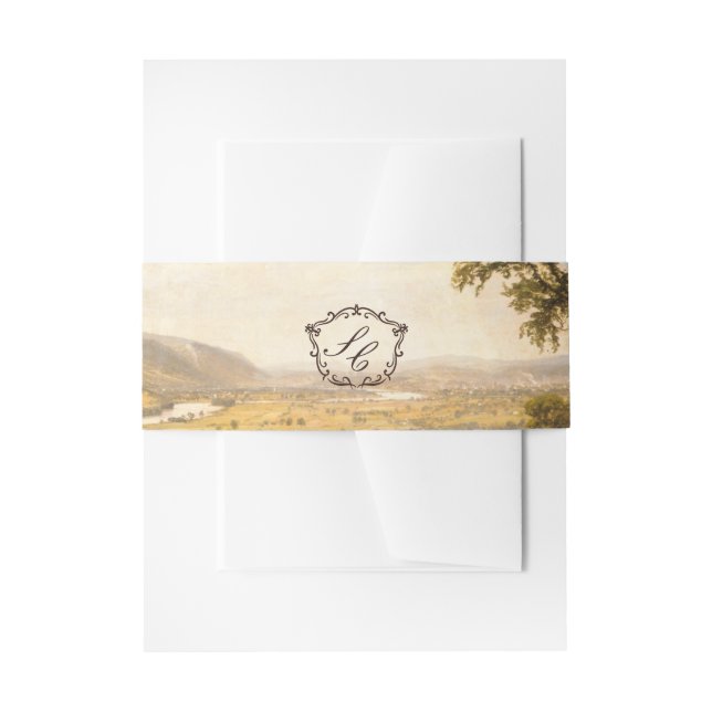 Romantic Western Ranch Wedding Photo Invitation Belly Band (Front Example)