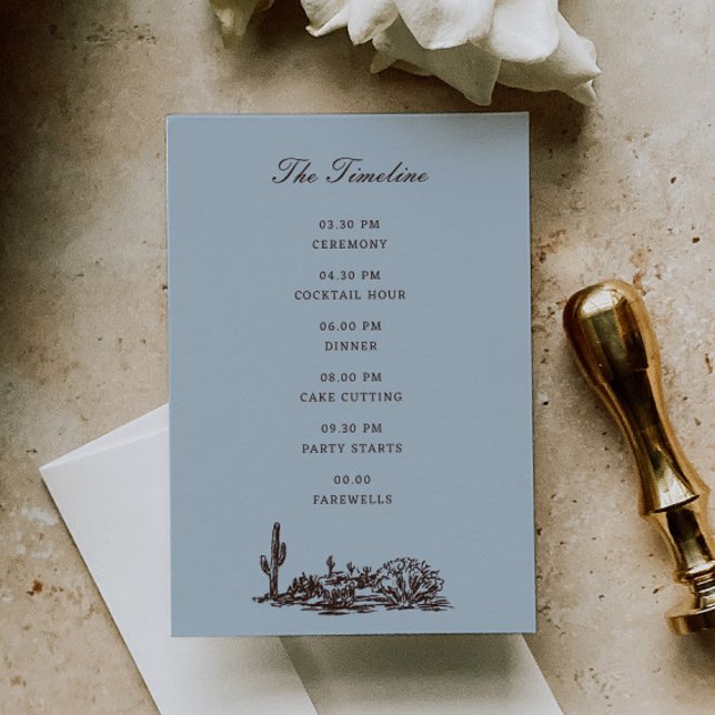 Romantic Western Ranch Wedding Timeline Enclosure Card (Creator Uploaded)