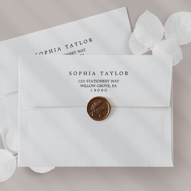 Romantic White Black Wedding Invitation Envelope (Romantic White Black Wedding Invitation Envelope)