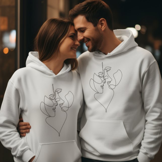 Romantic White Hoodie for Couples (Creator Uploaded)