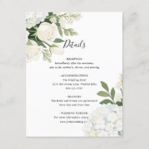 Romantic White Hydrangea Rose Elegant Wedding