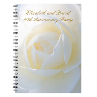 Romantic White Rose Party Planning Notebook