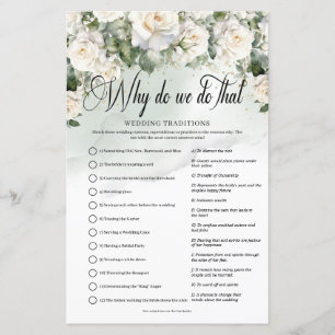 Romantic white roses Eucalyptus Wedding Tradition