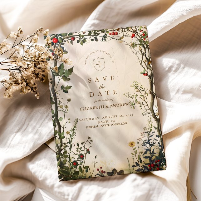 Romantic Wild Garden Wedding Save The Date (Creator Uploaded)