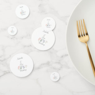 Romantic Wildflower Botanical Wedding Table Confetti