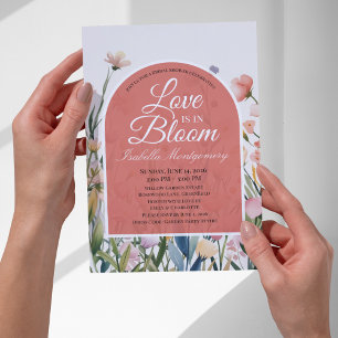 Romantic Wildflower Love Is in Bloom Bridal Shower Invitation
