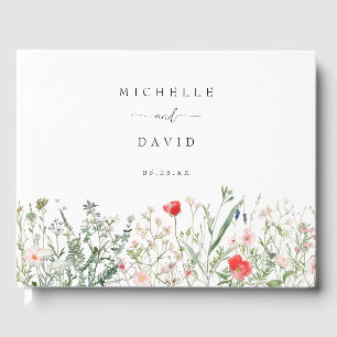 Romantic Wildflower Wedding Guest Book