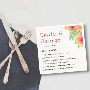 Romantic Wildflowers Botanical Boho Floral Wedding Napkin