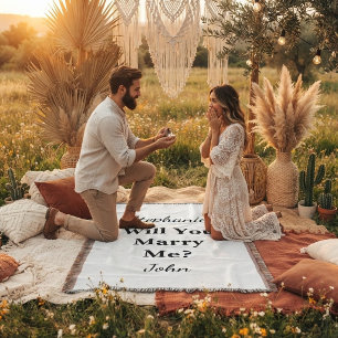 ROMANTIC Will You Marry Me Marriage Proposal Throw Blanket