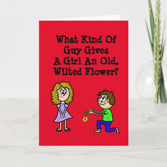 Romantic Wilted Flower Card (Front)