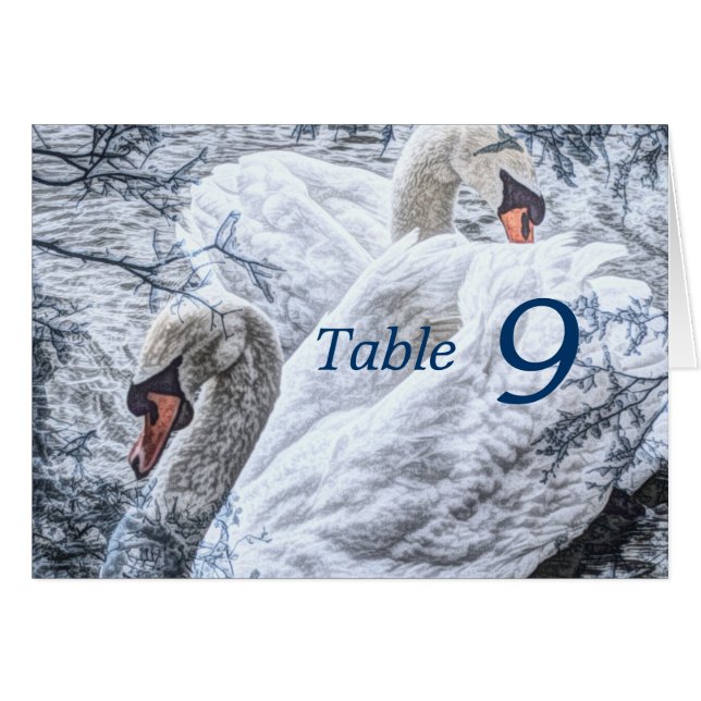 romantic winter lake white swan wedding (Front Horizontal)