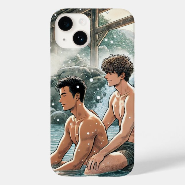 Romantic winter onsen Case-Mate iPhone case (Back)