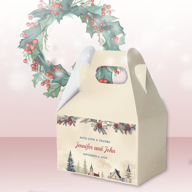 Romantic Winter Wedding Favour Box (Creator Uploaded)
