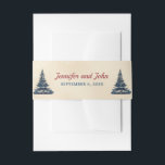 Romantic Winter Wedding Invitation Belly Band<br><div class="desc">Wrap up the magic of your big day with our romantic winter wedding invitation belly band! Featuring a charming snow-clad pine tree, it's the perfect touch to tie together your invites. Like a snowy hug for your stationery, this belly band adds a cosy, rustic vibe to your ensemble. Set the...</div>