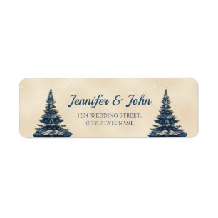 Romantic Winter Wedding Return Address