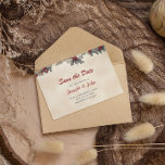Romantic Winter Wedding Save The Date<br><div class="desc">Get ready to freeze the date in style! Our winter wedding save the date is a snowy stunner, featuring snowfall, holly berries, snow-clad pine trees, and a picturesque winter village. It's your ticket to a frosty fairytale celebration. Spread the chilly excitement and let your loved ones know when to bundle...</div>