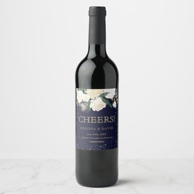 Romantic Winter Wine Labels (Front)