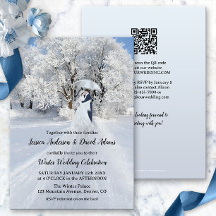 Romantic Winter Wonderland Wedding Invitation