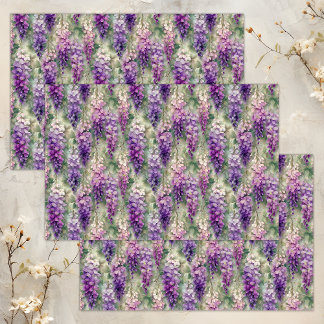 ROMANTIC WISTERIA DECOUPAGE TISSUE PAPER