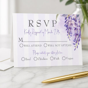 Romantic Wisteria Wedding Response Card
