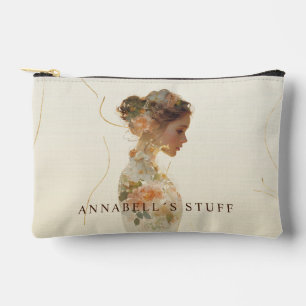 Romantic Woman Nature Silhouette Custom  Accessory Pouch