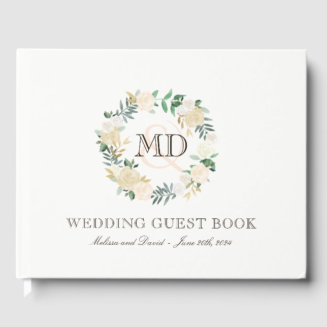 Romantic Woodland Wedding Guest Book (Front)