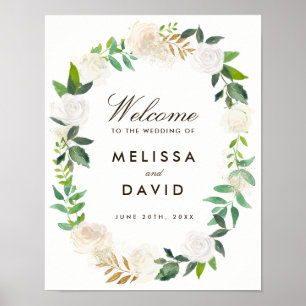 Romantic Woodland Wedding Welcome Sign