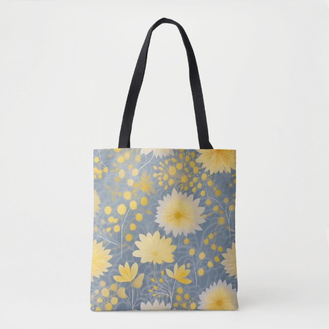 Romantic Yellow Chrysanthemum Petals Tote Bag (Front)