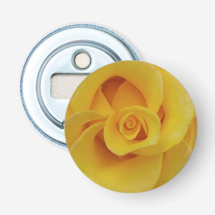 Romantic Yellow Rose Petals Bottle Opener