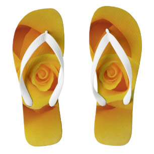 Romantic Yellow Rose Petals Jandals