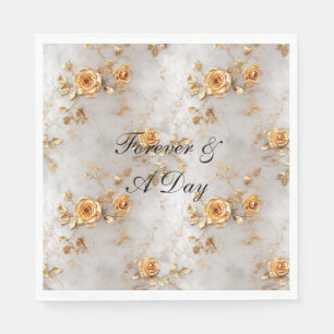 Romantic Yellow Roses Napkin