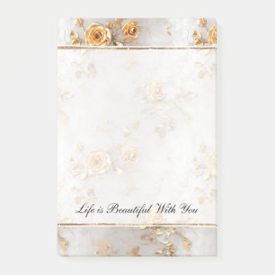 Romantic Yellow Roses Post-it Notes