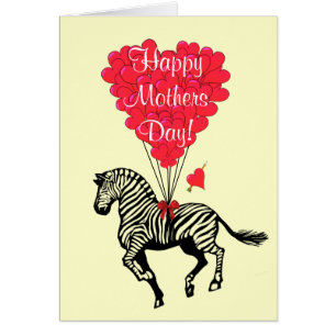 Romantic zebra mothers day