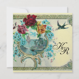 ROMANTİCA 3 MONOGRAM,gold metallic paper Announcement