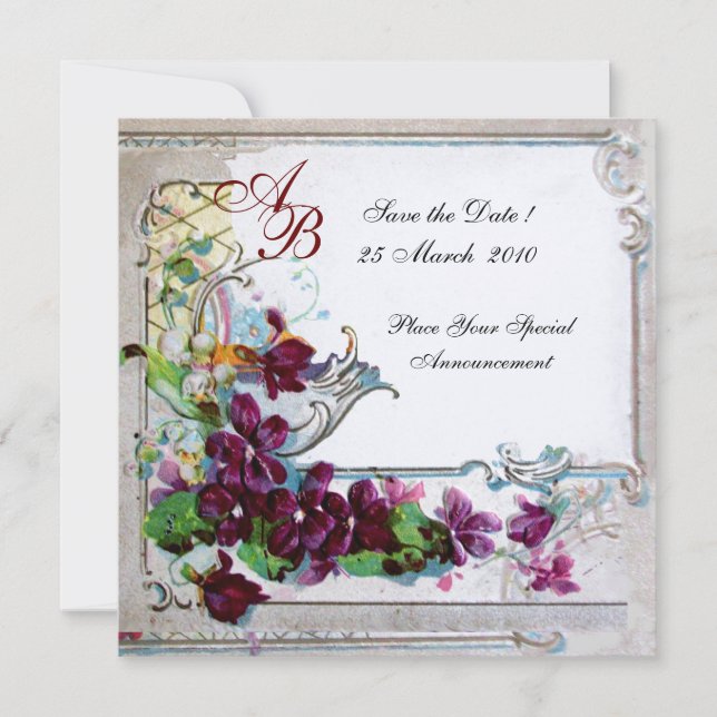 ROMANTICA  4 MONOGRAM 2,gold metallic paper Invitation (Front)