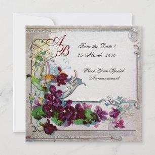 ROMANTICA 4 MONOGRAM 2,gold metallic paper Invitation