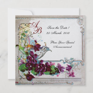 ROMANTICA 4 MONOGRAM 2,ice metallic paper Invitation