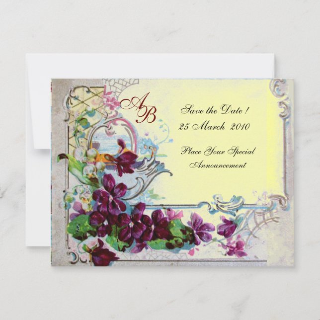 ROMANTICA  4 MONOGRAM 2 INVITATION (Front)