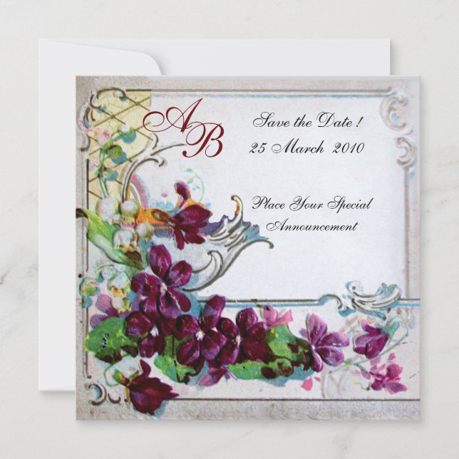 ROMANTICA  4 MONOGRAM INVITATION (Front)